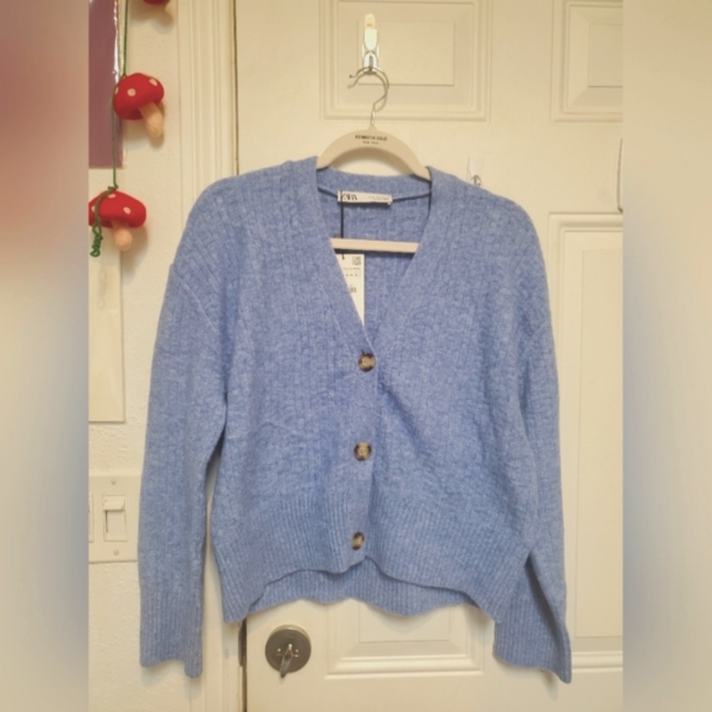 Zara NWT Blue Cardigan